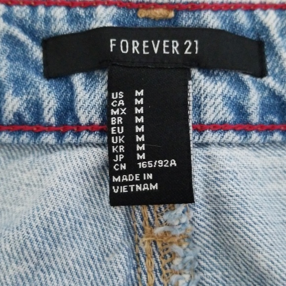 Ripped Light Denim Jean Skirt - Picture 3 of 3